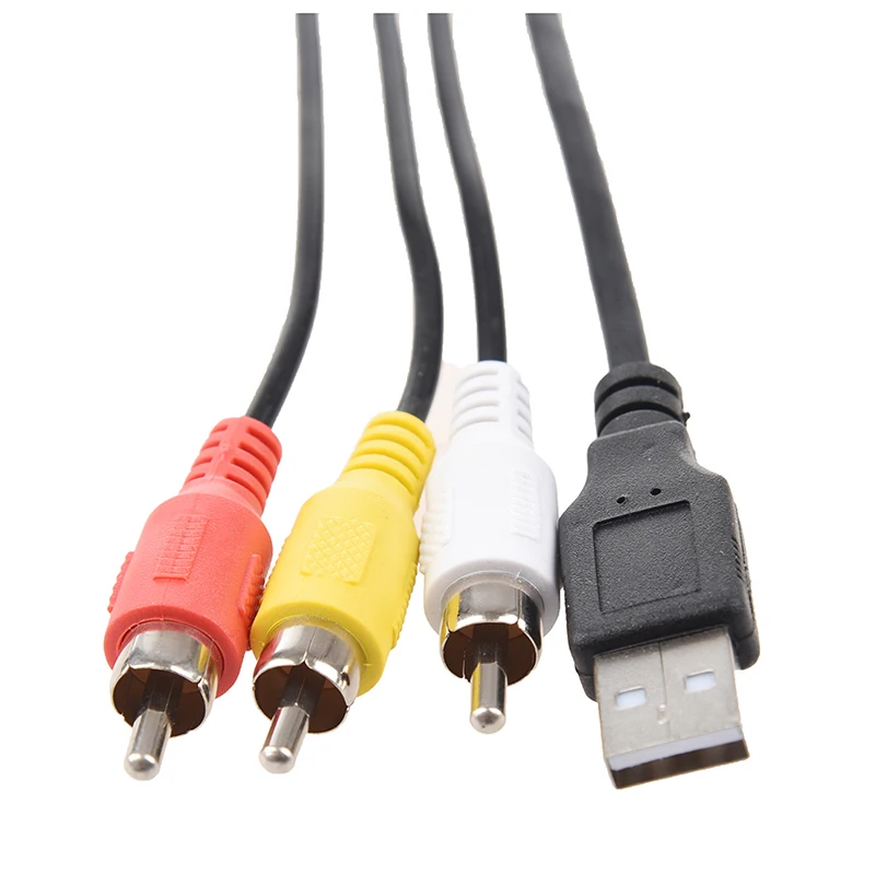 USB штекер A до 3x RCA AV A/V ТВ адаптер кабель 5 футов
