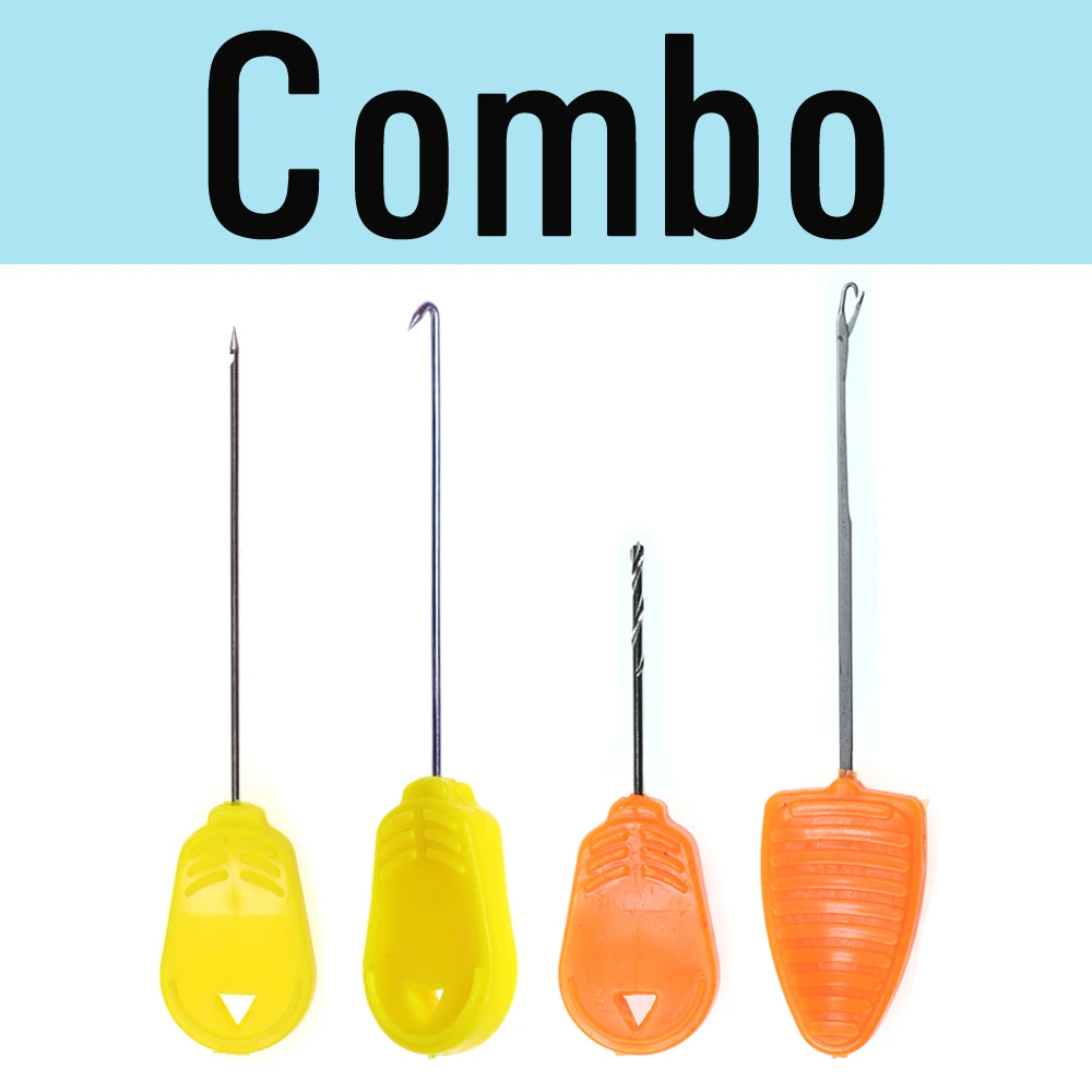 4PCS Combo ICERIO, 1 шт., для ловли карпа, Сращивание нитевдевателя, наживка, игла, крюк, буровая установка, инструмент для изготовления, аксессуары - Цвет: 4PCS Combo