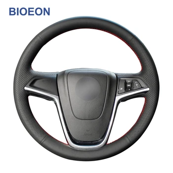 

Hand Sewing Black PU Artificial Leather Steering Wheel Covers for Opel Astra (J) Ampera Meriva (B) Zafira Tourer Vauxhall Astra