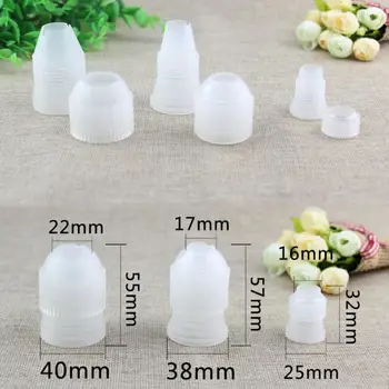 

Hot Plastic Decorating Mouth Converter Adapter Confectionery Pastry Tips Connector Nozzle Sets Cake Tools Baking Kitchen Tools