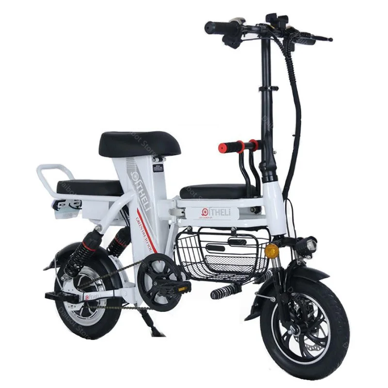New Foldable Electric Scooter Electric Bicycles 12 Inch Parent-child 350W 48V Mini Electric Bike With Four Suspension System (4)