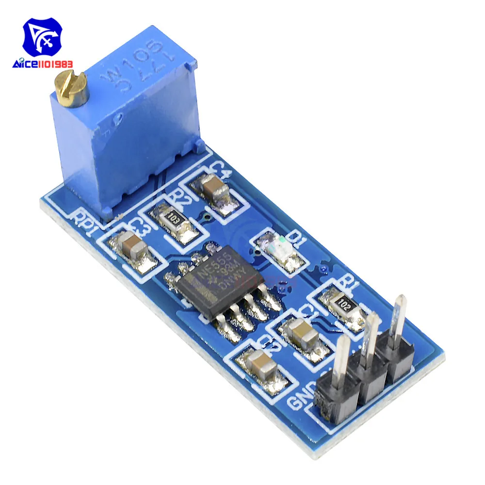 diymore NE555 Adjustable Frequency Pulse Generator Module Plate Load Resistor 5~12V for Arduino Smart Car | Электронные