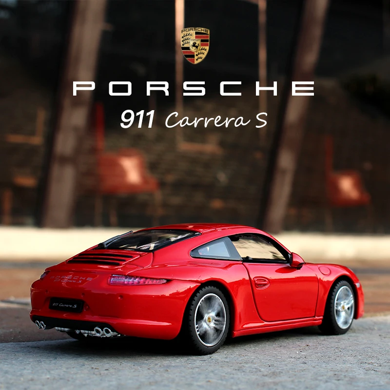 Welly 1:24 Porsche 911 CARRERA S автомобильный брелок для автомобильных ключей имитационная