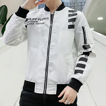 

2020 Male Season Coat Student Leisure Baseball Collar Jacket Male Slim Fit Handsome Top Men's Wear