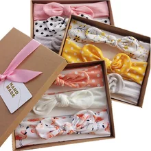 Осенне-зимняя новая стильная детская резинка для волос в Корейском стиле, хлопковая повязка на голову с бантом для маленьких девочек, аксессуары для волос для новорожденных