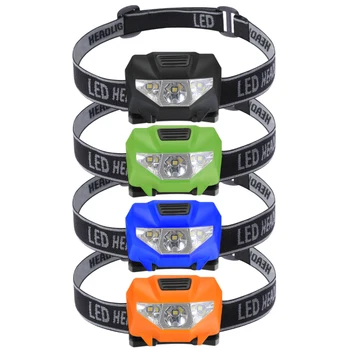 

LED Mini Headlamp Outdoor Headlight Head Lamp 4 Colors 3 Modes Waterproof Flash Light Torch Flashlight For Hunting