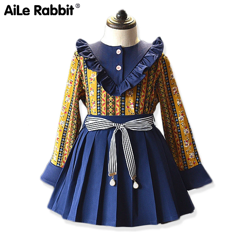 

2019 Girls Chiffon Shirt Set Autumn New Style Little Girl Trumpet Sleeve Top Skirt 2 Piece Set Children's Clothing Female