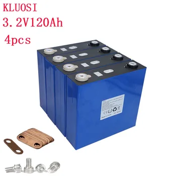 

4PCS 3.2V 120Ah Battery LiFePO4 Lithium Iron Phospha Large Capacity 120000mAh for Motorcycle Electric Car Motor Batteries