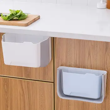 

Kitchen Folding Trash Can Wall Mounted Trash Bin Home Garbage Storage Box Case Folding Garbage Waste Cans Rubbish Container