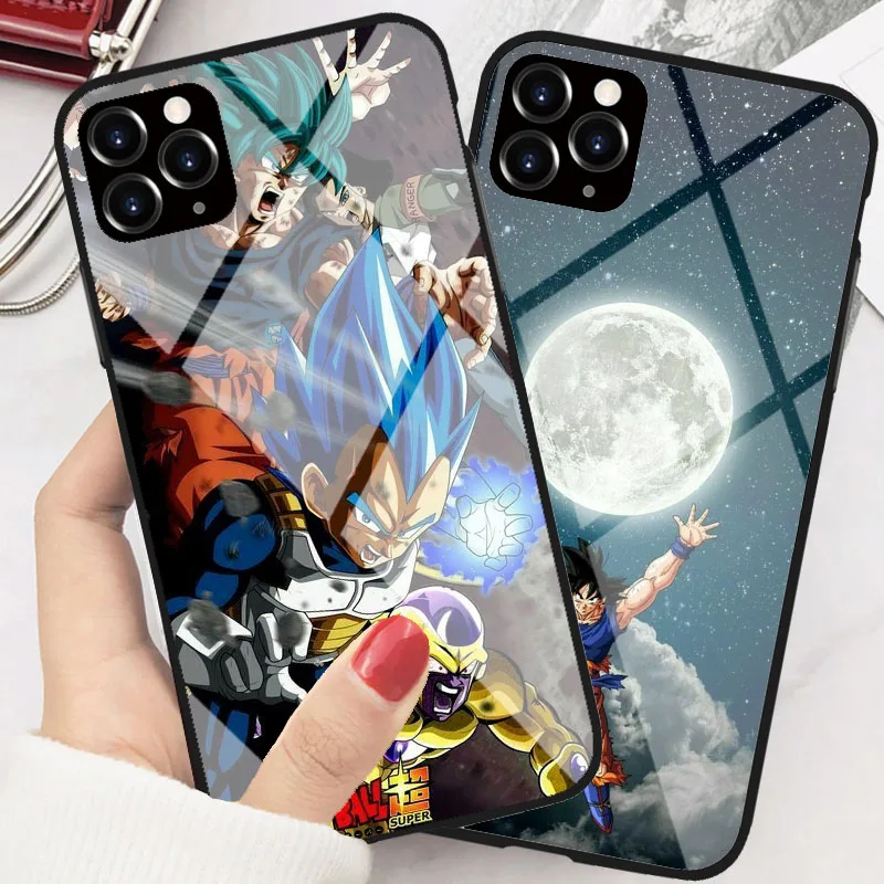 Супер Saiyan Goku Dragonball Z чехол для телефона из закаленного стекла iPhone 11 11PRO 7 7Plus 6S 8 Plus XS