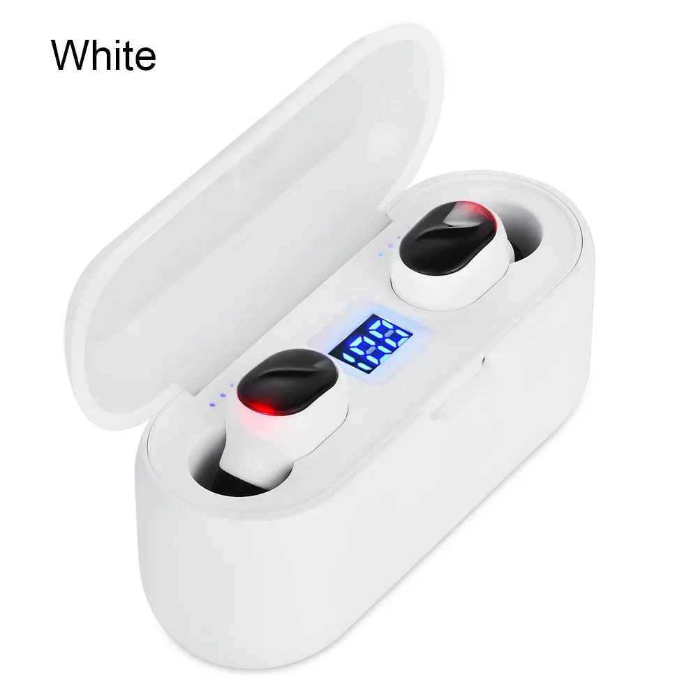 Белый TRUE TWS Bluetooth 5,0, гарнитура, беспроводные наушники, мини наушники, стерео, Denoise, бас, наушники, Bluetooth, наушники с зарядным устройством - Цвет: Белый
