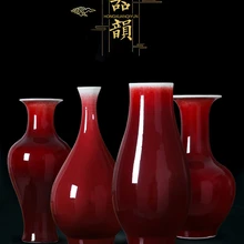 Цзиндэчжэнь керамика лучший антиквариат ручной работы красный и яркий ремесло поставки ваза украшения традиционное ремесло Ретро Китайский стиль 4