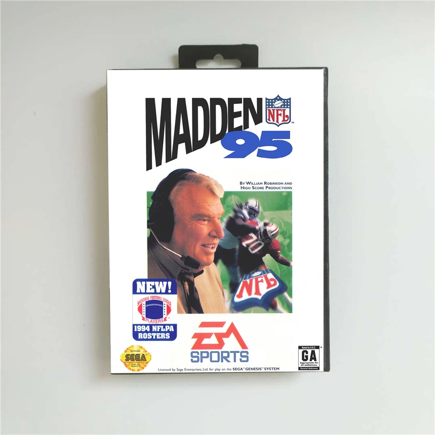 

Madden NFLed 95 - USA Cover With Retail Box 16 Bit MD Game Card for Sega Megadrive Genesis Video Game Console