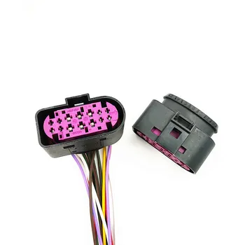 

14 Pin/Way Car Xenon Headlight Lamp Plug Connector Socket Housing Wire Herness Pigtail For Audi VW Golf MK6 Skoda 1J0 973 737