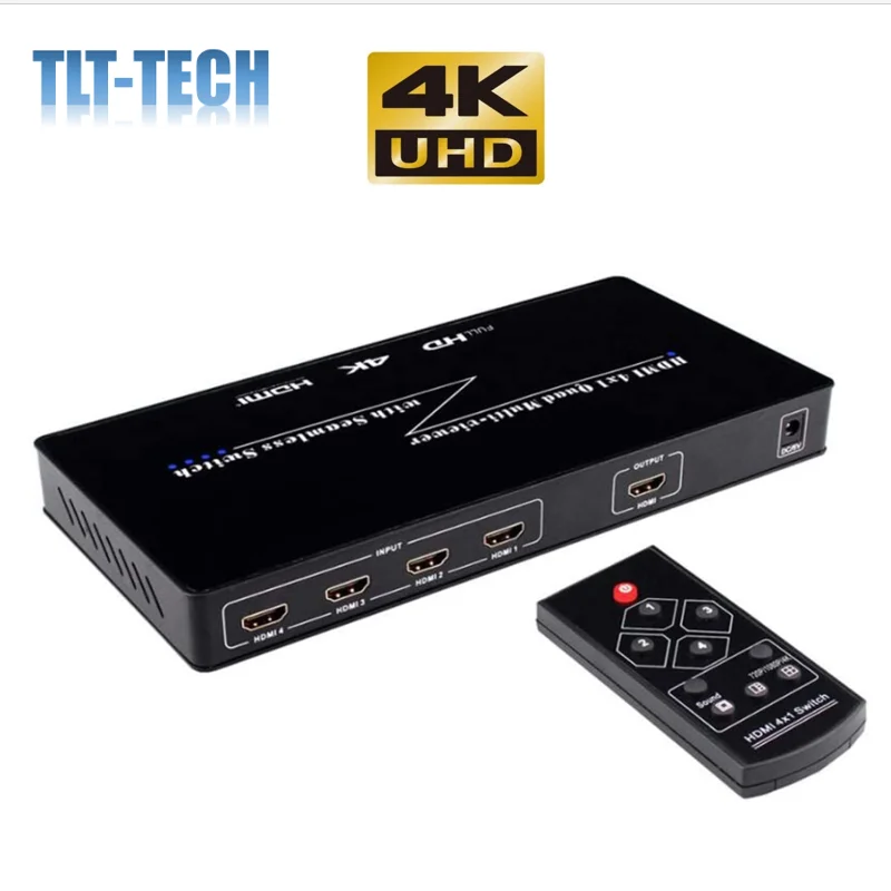 Multivisor HDMI 4x1, pantalla Quad HDMI, multivisor en tiempo Real con función de conmutador sin costura HDMI, compatible con 3D 4K