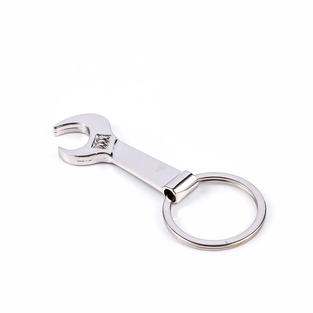 Wrench Shape Bottle Opener Key Ring Chain Keychain Opener Practical Ring  1PCS