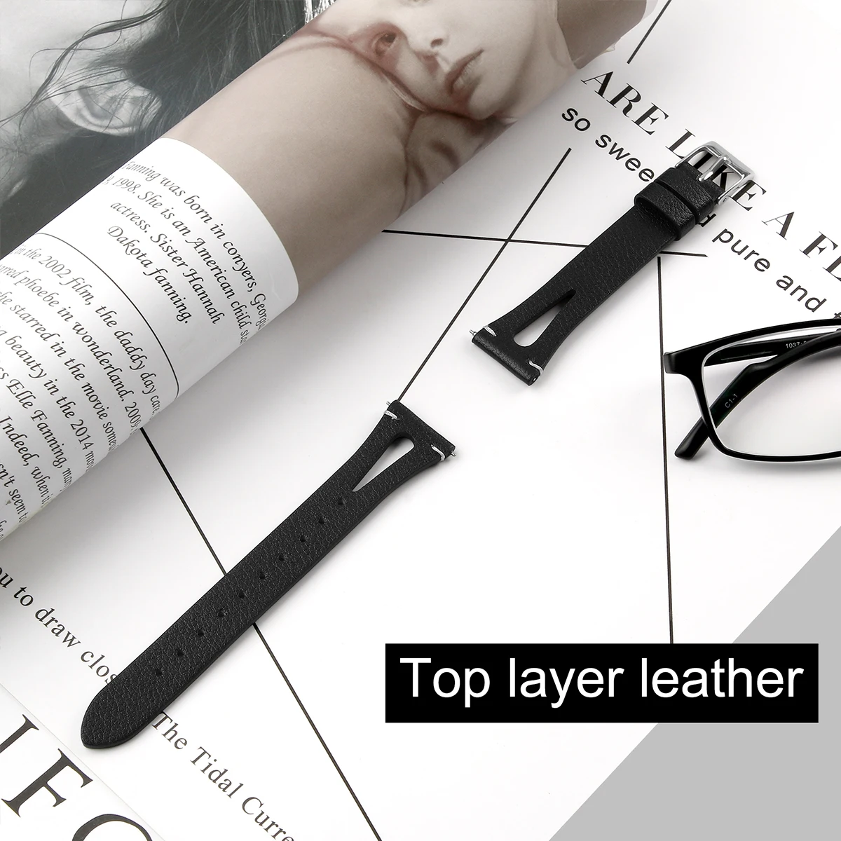 For Samsung Galaxy Watch Active 42mm Men Women Strap High Quality Top Layer Cow Leather Replacement Watch Band 42 mm Black Brown