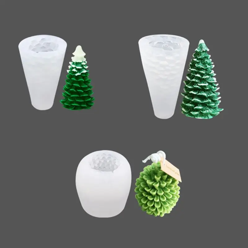 Силиконовая форма для рождественской елки, формы для пирожных, форма для выпечки, ароматерапия ручной работы, форма для изготовления свечей, Рождественское украшение