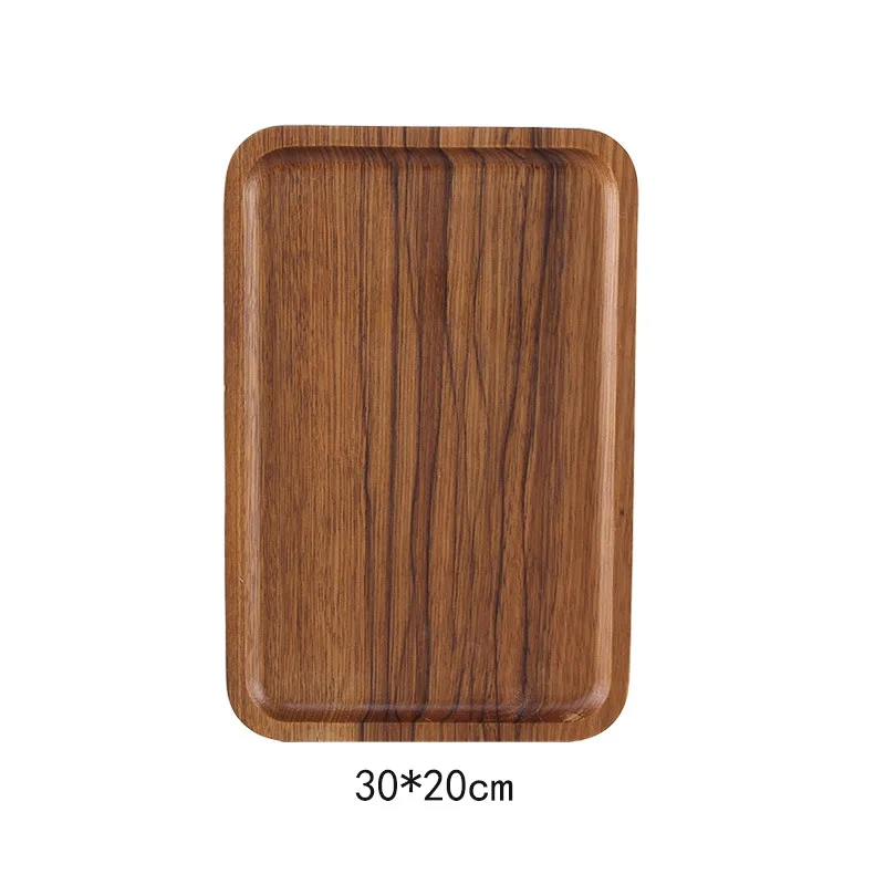 Деревянный поднос прямоугольный чайный набор кунг-фу поднос для завтрака кофе изысканный деревянный лоток ручной работы кухонные аксессуары - Цвет: L
