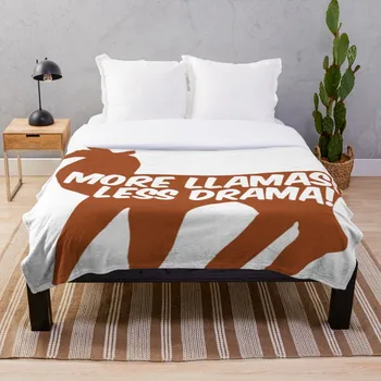 

Soft Blanket for Bed Sherpa Flannel Fleece Blanket Home Travel Sofa Soft Throw Blanket More Llamas Less Drama