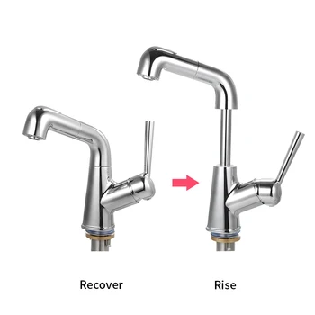 

Hot Kitchen Single-Hole Single-Handle Sink Faucet w/ Pull Out Rinser Sprayer Gargle Brushing 2 Mode Mixer Tap Bathtub Faucet