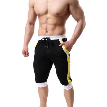 

Summer Fashion Patchwork Mens Thin Shorts Men Bodybuilding Short Pants With Pocket Male Fitness Gyms Shorts For Workout