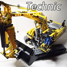 20007 Technic моторизованный экскаватор строительные блоки электродвигатели силовые функции кирпичи игрушки подарок Technic 8043