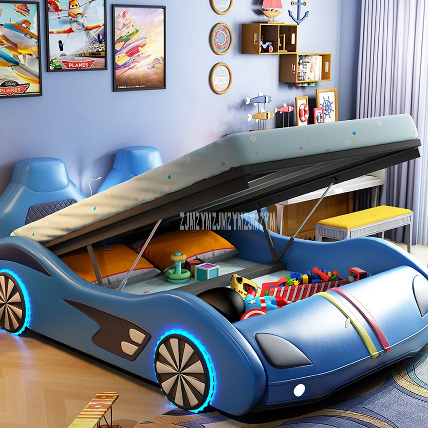 1.2m/1.5m/1.8m Car Design Children Bed With Mattress Top Layer Genuine Leather Bed Child Home Bedroom Furniture For Kids Gift 1.2m/1.5m/1.8m Car Design Children Bed With Mattress Top Layer Genuine Leather Bed Child Home Bedroom Furniture For Kids Gift