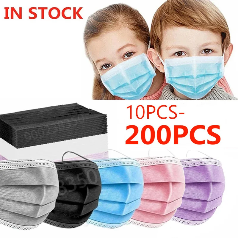 Child Disposable Face Masks Kids Filter 3 Layer Ply mask Children Non-wove Anti-dust mask Sanitary mascarillas 50/100/200pcs face mask