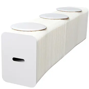 

Eighteen paper creative three-seater row chair home restaurant multi-seat sofa modern minimalist living room folding chair