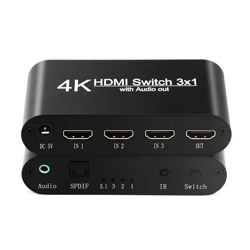 3 в 1 выход HDR 4:4:4 версия 2,0 4K 60Hz HDMI аудио разделитель HDMI коммутатор