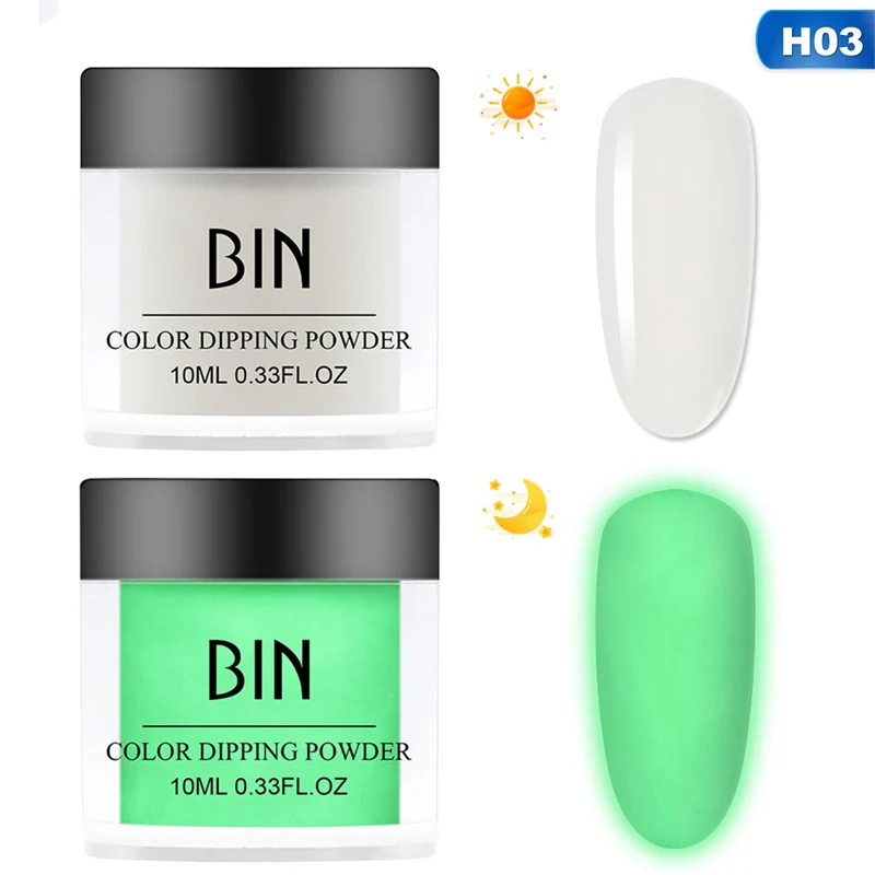 03 1g Ultrafine Fluorescent Nail Powder Neon Phosphor Colorful Nail Art Glitter Pigment 3D Glow Luminous Dust Decorations - Цвет: 03