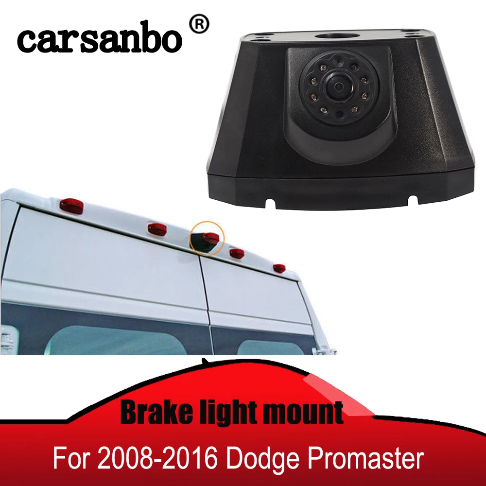 

Car Rear View Brake Light Backup Camera For 2008-2016 Dodge Promaster 170 Degree with 7"TFT Rearview Mirror Monitor Optional