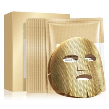 

10 PCS Anti-aging Lifting Firming Moisturizing Brightening Repair Golden Honeycomb Mask