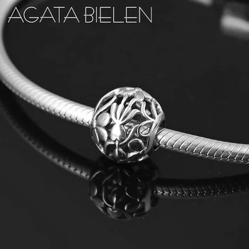 

Like fairyland plant flower 925 Sterling Silver fine round shape Beads Fit Original Pandora Charm Bracelet Jewelry making