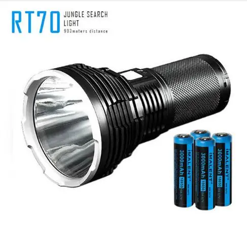 Светодиодный фонарик Imalent RT70 Cree XHP70 2-го поколения, светодиодный фонарь с зарядкой от USB, фонарь с аккумулятором 4X18650, 3000 мА/ч - Испускаемый цвет: with battery