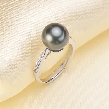 

Elegant Pearl Rings Mountings for Women Silver Color Twist Crystal Ring Luxury Jewelry Wedding Engagement Ring Accessories