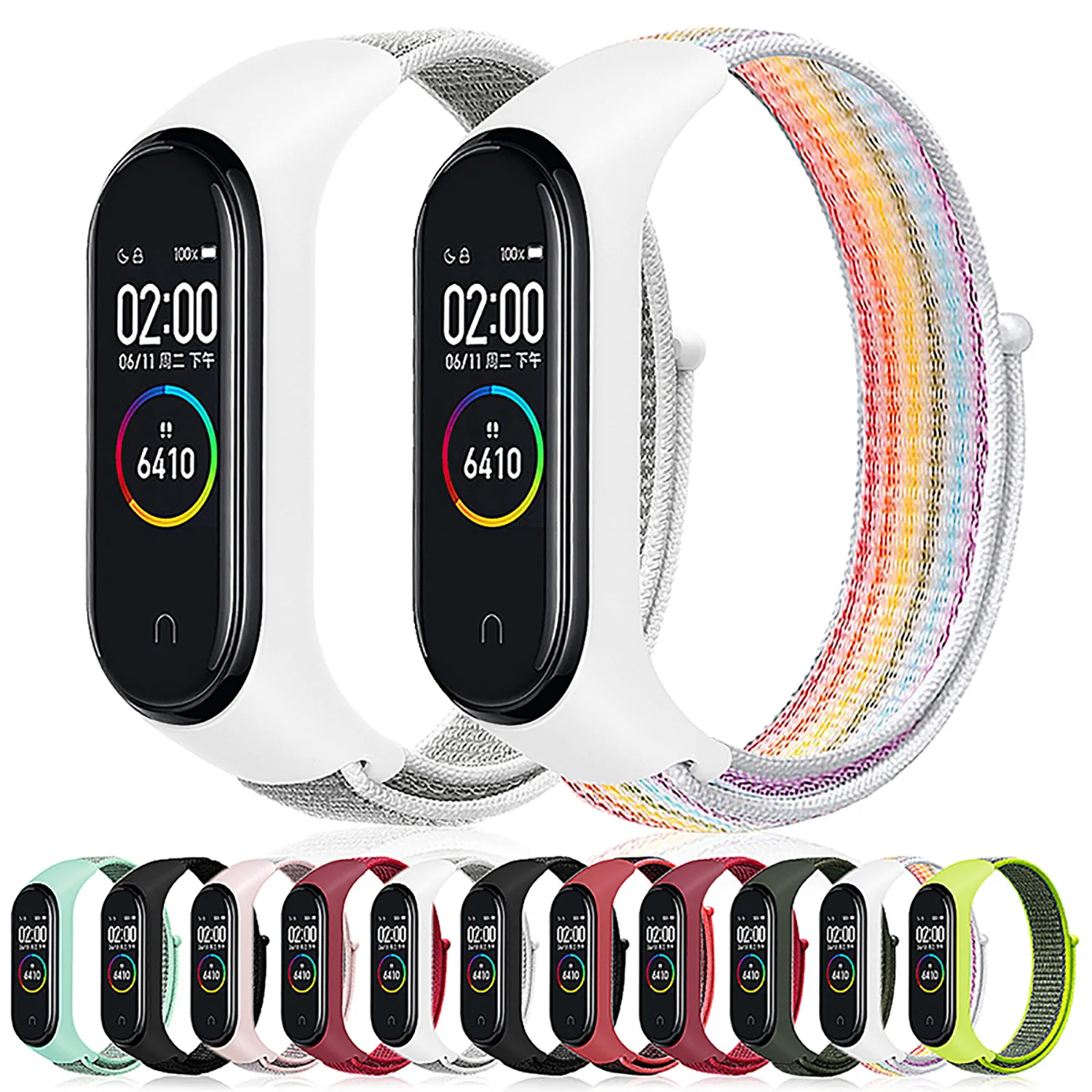 

1PCS Nylon loop replaceable WristStrap for Xiaomi Mi band 4 Sports watch band Breathable Strap for Xiaomi Mi band 3 smart watch
