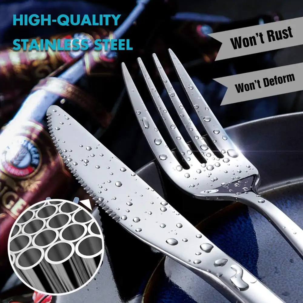 1PCS 7.3 Inches Food Grade Stainless Steel Dinner Fork Cutlery Fruit Flatware Mirror Polished Dessert Fork