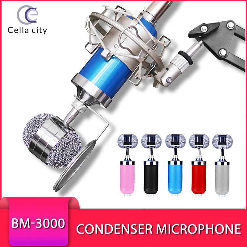 

Профессиональный конденсаторный микрофон CELLA CITY, микрофон для компьютерных конференций, интервью, песен K, прямой трансляции, игровой микрофон для ПК