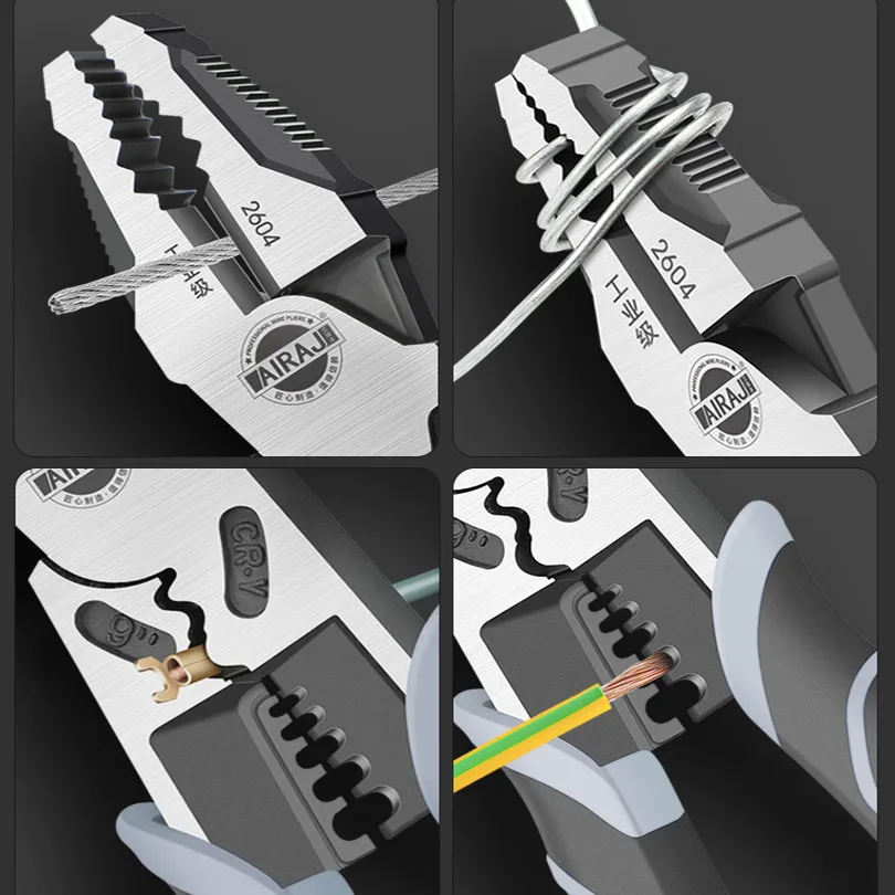 AIRAJ-Alicate Diagonal Universal Multifuncional, Alicate Pesado, Alicate Nariz Agulha, Ferramentas Hardware, Cortadores De Arame Universal, Eletricista