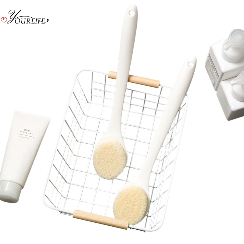 

OYOURLIFE Bathroom Long Handle Bath Brush Shower Back Scrubber Dry Body Brush Exfoliating Health Care Massage Brush Body Cleaner