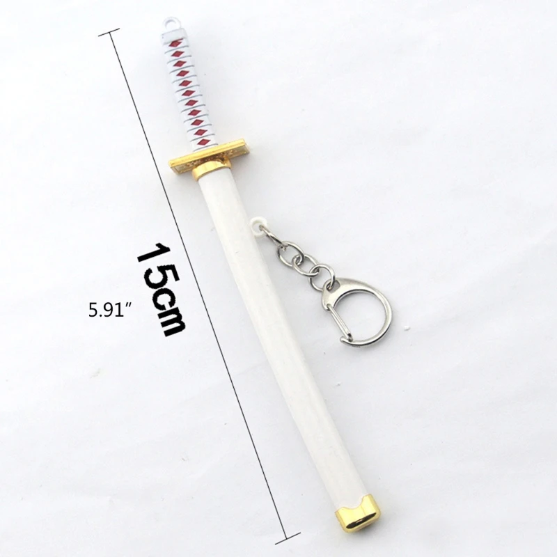 1 PC Anime Peripheral Gift Famous Knife Keychain Metal Demon Slayer Sword Katana Ghost Blade Metal Pendant Keyrings Decor
