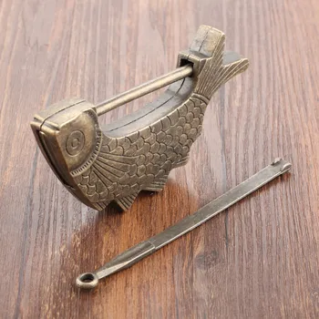 

Antique Bronze Lock Retro Jewelry Wooden Box Padlock Lock for Suitcase Drawer Cabinet Hardware Lock