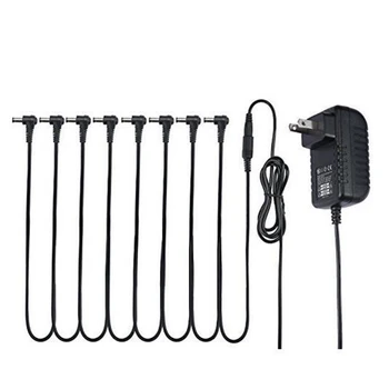 

HOT-8 Way Electric Guitar Effect Pedal Power Supply Accessories Cables Adapter Daisy Chain Wire Pro 9V DC 1A- US Plug