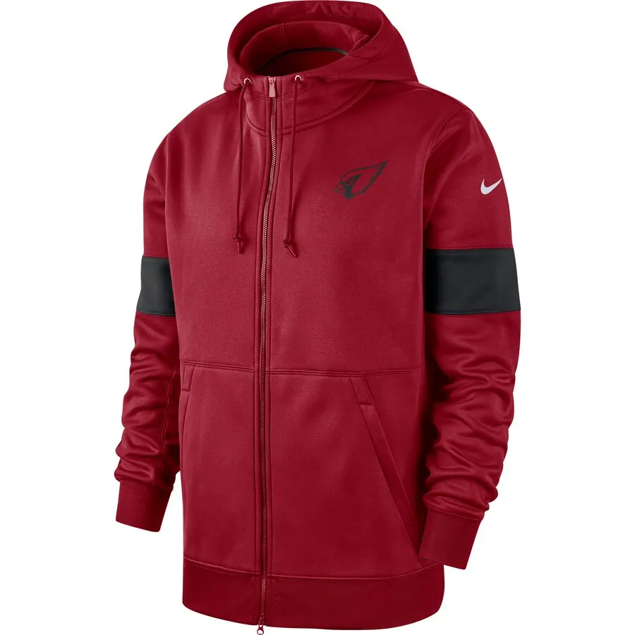 Arizona Cardinals куртки для мужчин Sideline производительность Full-Zip Hoodie