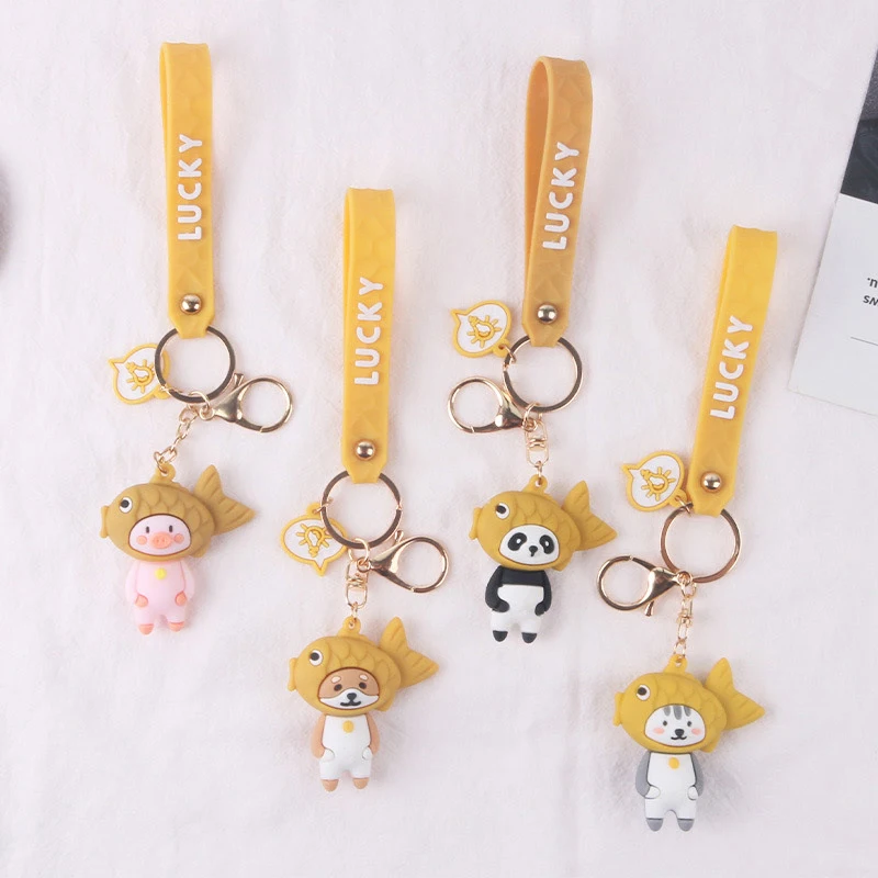 Cartoon Resin Animal keychain Lovely Dog Panda Key Chain Charm Bag pendant Ring Best Party Gift Jewelry | Украшения и аксессуары
