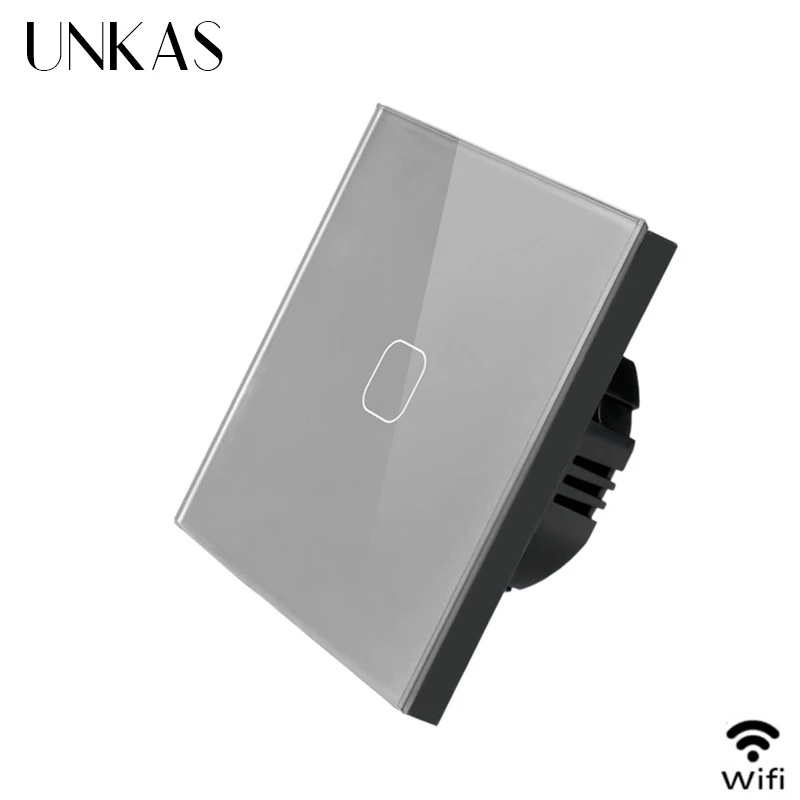 UNKAS EU/UK WI-FI умный сенсорный переключатель приложение Беспроводной дистанционного