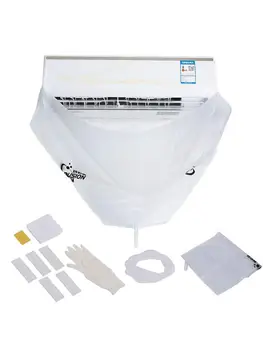 

Wall Air Conditioner Cover Set Waterproof Air Conditioning Cleaning Cover Drain Port Conditioner Cover Set Hose Towel Gloves 40a