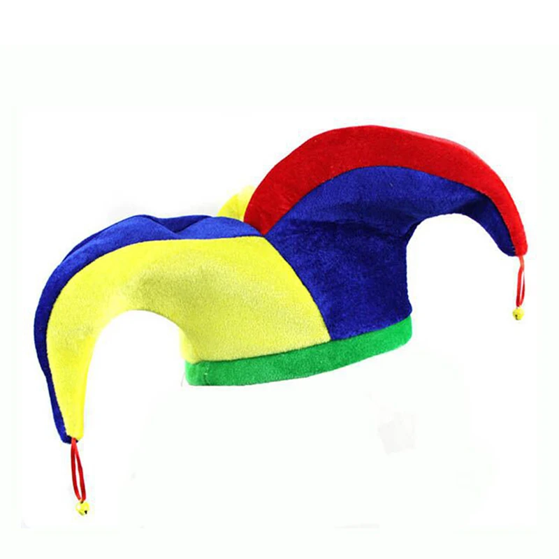 1 шт. костюм для Хэллоуина разноцветный шут карнавальный клоун колокольчик